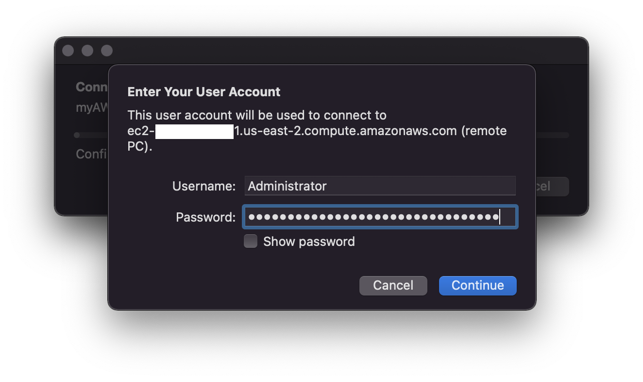 AWS Windows EC2 - Enter Your User Account - RDP